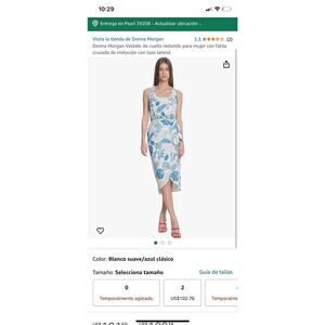Donna Morgan Dress Womens 0 Nwt Faux Wrap Midi